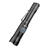 TrustFire Torcia a lep, T30R Torcia elettrica 460 lumen, portata di 1100 metri con 1 x batteria, 1 x cavo di ricarica USB Type-C, 1 x supporto torcia, 1 x custodia in tessuto