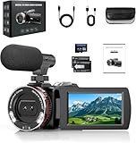 ZIMOCE Videocamera 4K 60FPS 64MP Camcorder, 21X Zoom Digitale Videocamera Digitale, schermo girevole a 270° da 3,0'' Vlog Camera per YouTube, Video Camera con scheda da 64 GB, Cavo HDMI, 2 Batterie