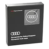 Audi 4M8071006A - Coprimozzo dinamico, 4 pezzi, colore: Nero/Argento
