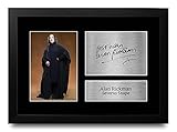 HWC Trading FR A4 - Foto e autografo stampati di Alan Rickman, Severus Piton di Harry Potter, idea regalo da collezione per i fan del film, formato A4, incorniciati