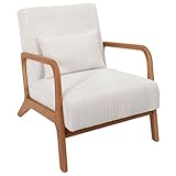 HOME DECO FACTORY, HD0349, poltrona da soggiorno Cotele Scott Beige, morbidezza, mobili, seduta, divano e poltrona, 64,5x75x86 cm, altezza seduta 43 cm, beige