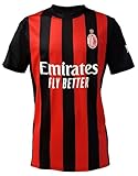 Maglia Calcio Milan Ufficiale 2025/2026 - Replica Maglia Milan 25 26 - Idea Regalo Tifosi Milanisti - Adulto Ragazzo (IT, Testo, L, Regular, Regular, Home (Casa))