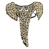 HAMKU Leopardo mutande uomo divertenti mutande divertenti uomo Pantaloni con proboscide di elefante Divertente del G-Stringa dei Cinghie dei Riassunti Regali per il fidanzato