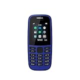 Nokia 105 (4 edizione) 1,77 pollici UK SIM Telefono con funzionalità gratuita (SIM singola) – Blu e rimuovere TA-1174