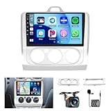 [8 Core 4G+64G] Hikity Car Radio per Ford Focus Mk2 Mk3 Exi MT 2 3 2004-2011 Wireless Carplay Android Auto Android 15 Autoradio 9 Pollici Stereo Auto con GPS 32EQ WIFI Bluetooth Telecamera Posteriore