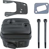 Scarico per Husqvarna 346XP 340 345 351 353 Motosega, ADEFOL Marmitta di Scarico Accessorio Scarico + Guarnizione + Staffa + Vite Pezzi di Ricambio Marmitta Silenziatore