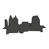 UNION Tappetini su misura realizzati per IVECO OM 40 3 POSTI (1+1 DOPPIO) dal 1985 al 1993 in gomma Nero