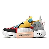 Sneakers Sportive Multicolori alla Moda da Uomo for Basket, Corsa, Abbigliamento Casual(Yellow,45 EU)