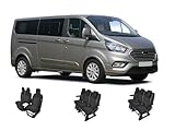 Accesorionline Coprisedili compatibili con Ford Transit Custom Coprisedili in tessuto nero (9 posti)