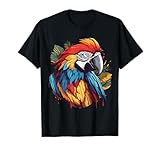 Pappagallo colorato Ara Macao Scarlet Ara Maglietta