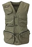 ASPESI Gilet Uomo Colore Kaki Multitasche Modello UMARELL I706 9974 65% Poliestere 35% Poliammide (XL-52)