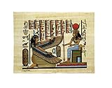 Discoveries Egyptian Imports Papiro dipinto - Ma'at e Iside - 19,7 cm per 27,3 cm