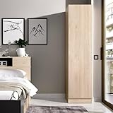Dmora - Guardaroba Cusna, Mobile Appendiabiti per Camera da Letto, Armadio a 1 Anta Singola, 41x52h184 cm, Rovere