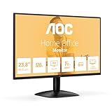 AOC 24B31H - Monitor Full HD da 24 pollici, 120 Hz, sincronizzazione adattiva dell'immagine 1920x1080, 1x D-Sub, 1x HDMI 1.4 nero, 24 inch FHD IPS, 100 Hz, No Altoparlanti