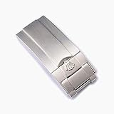 ROUHO Accessori Fibbia Cinturino in Acciaio con Fibbia A Combinazione 16Mm per Rolex Deepsea Polizia di Stato Daytona-Matte