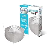 Comfort Mask Azzurra 3 Mascherine FFP2 Bianche Prodotte e Certificate in Italia CE2008, Anallergiche con elastici morbidi e resistenti