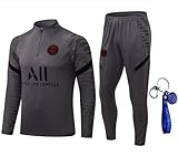 FCURE Tute da Ginnastica Calcio per Parigi Uniforme da Calcio Abito Sportivo Tute da Uomo Tuta da Allenamento Maniche Lunghe per Adulti Primaverili E Autunnali (Estilo 3,L)