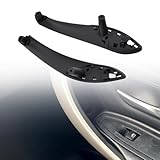 MKptopia 2 maniglie per porte interne per auto in ABS sinistro e destro pannello interno copertura per bracciolo compatibile con B-MW 3 Series F30 316d 318d 320d F31-posteriore-nero