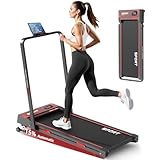 RAOO MIN tapis roulant, tapis roulant elettrico, inclinazione regolabile elettrica, 1-12 km/h, salvaspazio, pieghevole, 4 in 1, telecomando/display LED, supporto per iPad/cellulare.