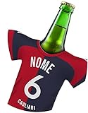 myfanshirt Maglia Personalizzata con Nome e numeroe la Maglia Tifosi del Cagliari Articoli di Fan per Gli Uomini Calcio raffreddatore di Bottiglie ITITT