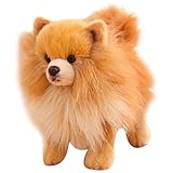 Plucia Phone Pomerania Simulazione Carina Simulazione Pomerania Peluche Peluche Giocattolo per Cani Pomerania pomerana Peluche Peluche Peluche 10x9 Pollici Piena di Peluche Giocattolo per Le Ragazze