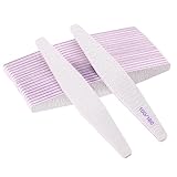 20 lime per unghie, lima per unghie professionale a doppio lato, riutilizzabile 100/180 grit per saloni di manicure, fai da te per nail art
