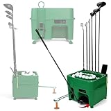 Simulatore di Golf, Distributore Automatico di Palline da Golf con Organizzatore di Mazze da Golf a 6 Fori, Macchina per Il Servizio da Golf, Macchina per Il Tee-Up per Il Campo Pratica