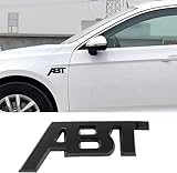 GEFIRE Logo Distintivo Esterno per Auto in Metallo 3D ABT, Stemma Adesivo Laterale Nero Cromato, Distintivo Logo Emblema Grill, Frontale Distintivo Griglia Etichetta Adesiva ABT Mini Logo