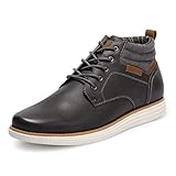 Bruno Marc Scarpe Moto Uomo Classici Lace-Up Boots Suola in EVA Chukka Stivali Uomo Scarpa Casual Stivaletti,Size 44.5,Grigio/Scuro,GRAND-HIGH