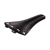 Selle San Marco REGAL Le Rino - Sella Bicicletta in Pelle Vintage, Molto Comoda ed Elegante con Forma Piatta, Adatta a Qualsiasi Tipo di Utilizzo, Linea Bottega - Taglia unica L1, Nero