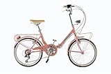 BICI BICICLETTA 20 CASCELLA CANDY PIEGHEVOLE CAMBIO 6V (Rosa)