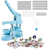 NEWFUN Macchina per spille, Macchina per fare le spille, Pin make, 58mm Push-Pull DIY Pin Maker, Include 100 set di bottoni in plastica per la creazione di forniture personalizzate