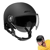 Casco Elettrico Monopattino, Mezzi Da Bici Con Visiera - Semicaschi Altamente Protettivi Unisex per Scooter, Bicicletta