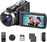 Videocamera 4K 42MP Camcorder per YouTube, 18X Zoom Digitale Videocamere, Schermo Rotante 270° 3" Vlog Camera con Scheda SD da 32 GB, Telecomando, 2 Batterie