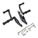 tarazon vorverlegte impianto Pedane Pedane poggiapiedi regolabile Aluminum per Kawasaki VN 900 Classic 2006 – 2013 NERO