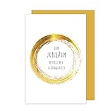 Edition Seidel Biglietto di auguri per anniversario con busta, biglietto di auguri per il giorno dell'onore (lingua italiana non garantita) (J134 SW024)