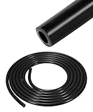 Flaconi 10FT/13FT Tubicino Auto,Tubo Benzina per Auto,Alta Temperatura Tubo Per Vuoto In Silicone,Tubo in Gomma Lattice,Tubo Benzina per Auto,per Uso Motore Auto (Nero-(4mm ID-8mm OD))