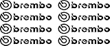 Aufgeklebt Adesivo per pinza del freno adatto per Br.embo, 8 pezzi, resistente al calore, per auto, adesivo JDM, Brake Caliper Decals adatto per tutti i veicoli (nero)