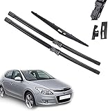 Set di spazzole tergicristallo per Parabrezza Anteriore per Auto da 3 Pezzi, per Hyundai I30 2007 2008 2009 2010 tergicristallo 24 "+ 18" + 12 "tergicristalli