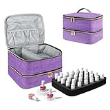 BOHEMIABY Porta Smalti Organizer, Borsa Porta Smalti può Ospitare 30 Smalto Unghie, Scatola da Viaggio Per Smalti, Valigia per Unghie Professionale Mettere Fornetto Unghie Semipermanente (Viola)