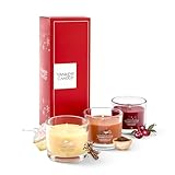 Yankee Candle Set regalo di candele profumate | 3 mini candele votive profumate | Miscela di cera di soia | Regali perfetti per le donne