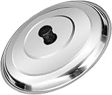 BAZAC Coperchio universale in ghisa per padelle e pentole, coperchio in acciaio inox con manico freddo, coperchio per pentole da cucina, coperchio di ricambio in acciaio inox, 60 cm