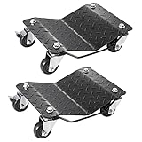 VEVOR Carrello Sposta Auto Moto Sottoruote 2 Pezzi Carico Singolo 700kg Carico Max. Totale 1400 kg, Pedana Carrello Sposta Auto Ausilio di Manovra Posizionatore per Veicoli Ruote Adattabile 0-30,5 cm