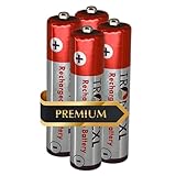 TronicXL 4 batterie AAA compatibili con il telemetro laser Bosch Professional DLE 40 DLE 70 PLR 15 30 C GLM 40 50 Tacklife Beva Meterk BRANDSON Floureon Dewalt Leica D1 Disto X310 60M