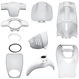 one by camamoto kit set carene complete plastiche compatibile con (cod 77390151 bianco lucido compatibile con aprilia scarabeo/scarabeo street restyling 50 / 100cc anno 2001-2012)