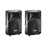 FBT J MAXX 112A - Coppia Cassa Monitor Diffusore Attivo a 2 vie da 1400/400W peak LF/HF, Nero