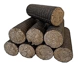 Tronchetti in Legno Pressato 100% Faggio e Rovere | Ideale per Caminetti, Stufe, Barbecue | 10 Kg Biocombustibile Ecologico | Potenza Calorica 4,8 Kw/h