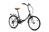 moma bikes Bicicletta Pieghevole, TOP CLASS 24", Alluminio, SHIMANO 6V, Sella Comfort