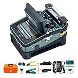 QIIRUN Nuovo Modello AI-6A+ Saldatrice per Fibra Ottica con OPM e VFL Integrati, Kit Giuntatrice Fibra Ottica Automatica a Allineamento del Nucleo con 6 Motori, 8s Fusione 18s Riscaldamento