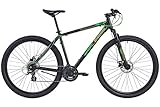 Legnano Pordoi L720, Mountain Bike 29 pollici Alluminio, Colore Nero Matt, Verde, Taglia 45